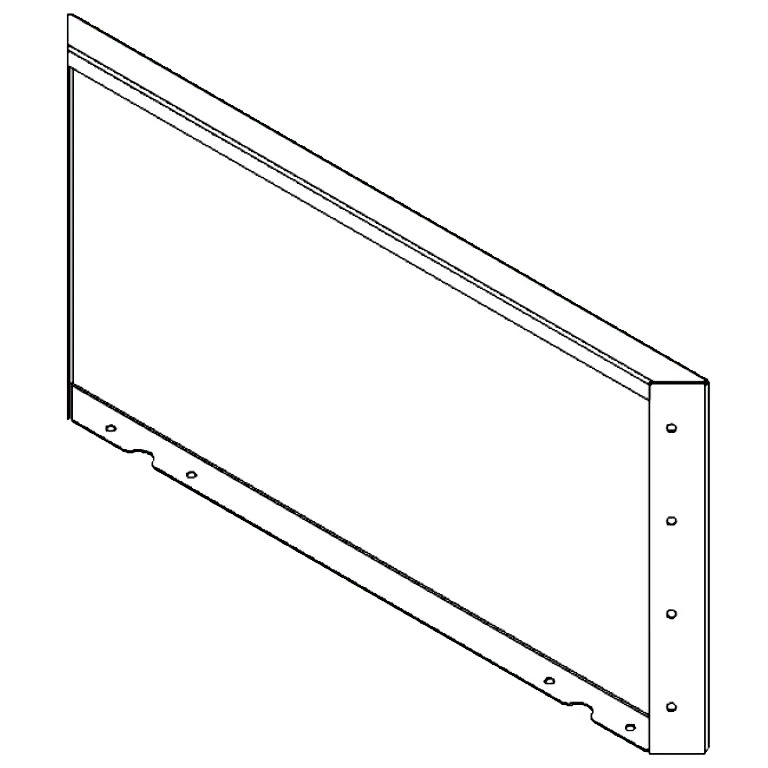 Stalowa donica - Panel - 40 x 80 cm - RAL9005 matowy (czarny)