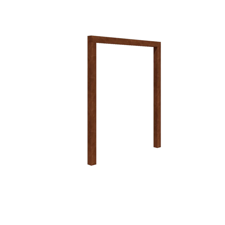 Pergola ze stali corten - Proste - 200 x 230 cm - Bez bloczka betonowego
