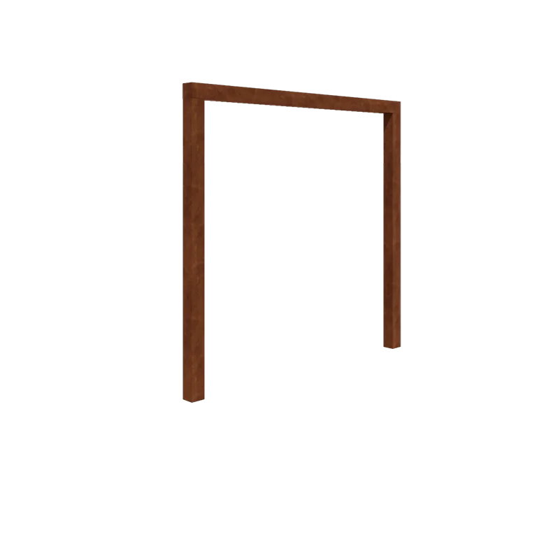 Pergola ze stali corten - Proste - 250 x 230 cm - Bez bloczka betonowego