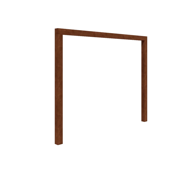 Pergola ze stali corten - Proste - 300 x 230 cm - Bez bloczka betonowego
