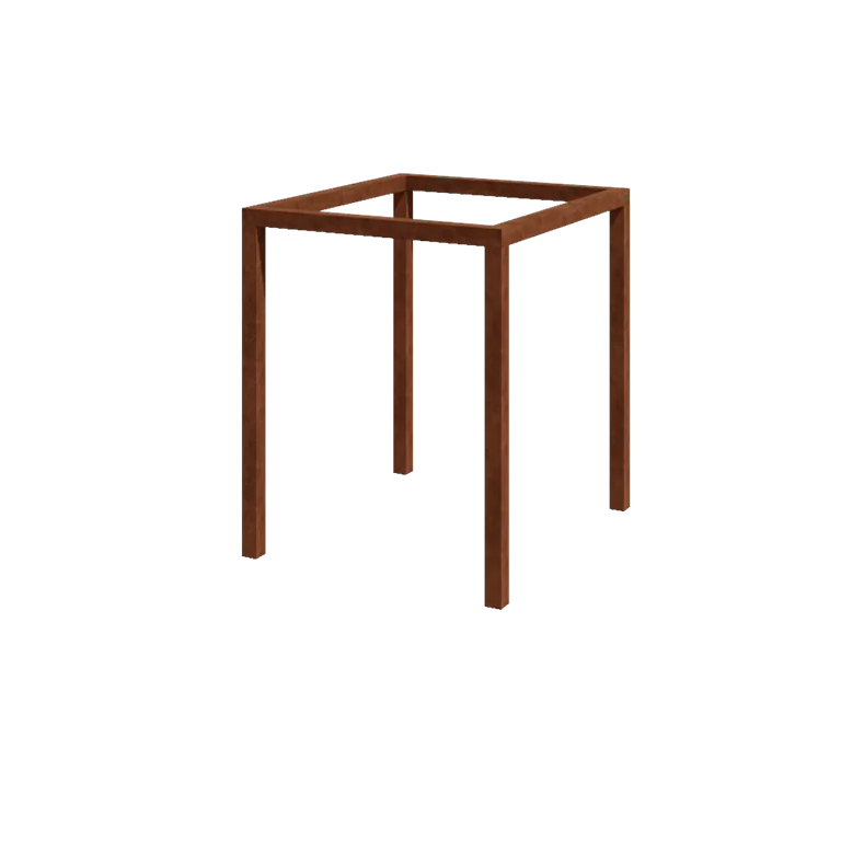 Pergola ze stali corten - Kwadratowe - 224 x 200 x 230 cm - Bez bloczka betonowego