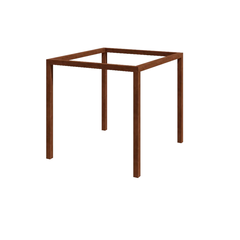 Pergola ze stali corten - Kwadratowe - 274 x 250 x 230 cm - Bez bloczka betonowego