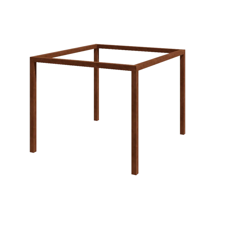 Pergola ze stali corten - Kwadratowe - 324 x 300 x 230 cm - Bez bloczka betonowego