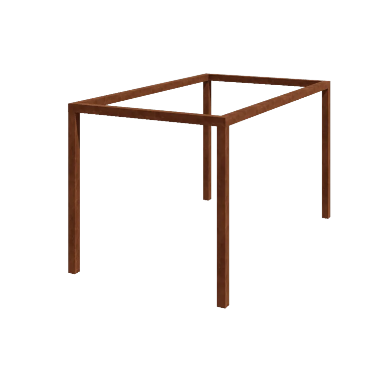 Pergola ze stali corten - Prostokątne - 424 x 250 x 230 cm - Bez bloczka betonowego