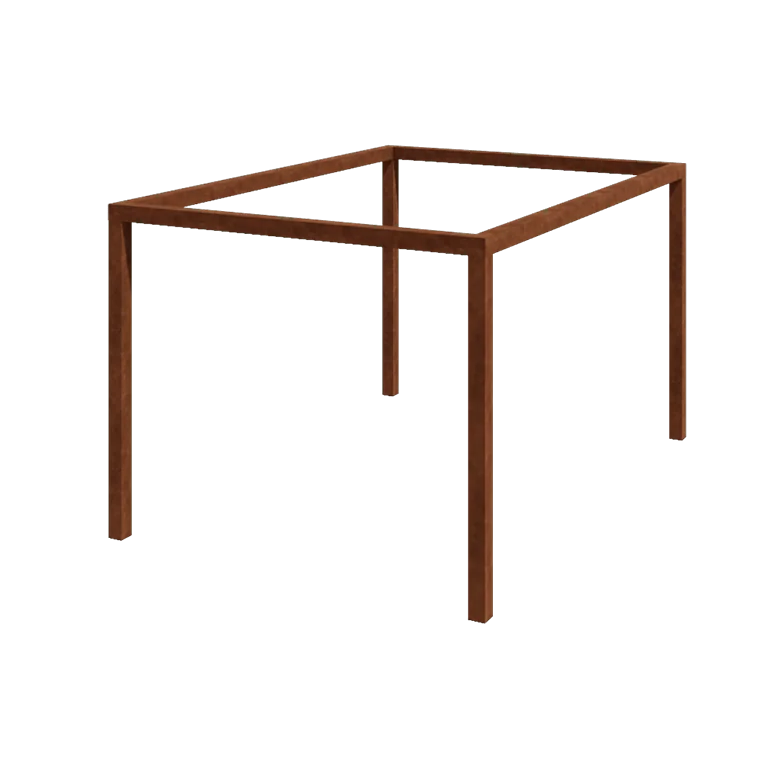 Pergola ze stali corten - Prostokątne - 424 x 300 x 230 cm - Bez bloczka betonowego