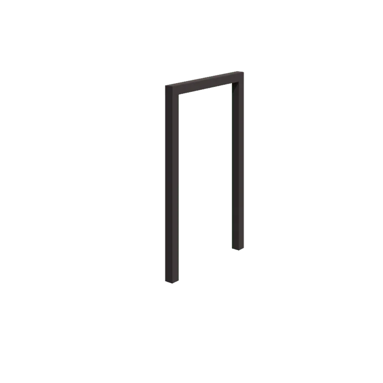Stalowa pergola - Proste - 150 x 230 cm - RAL7016 matowy (szary antracyt) - Bez bloczka betonowego