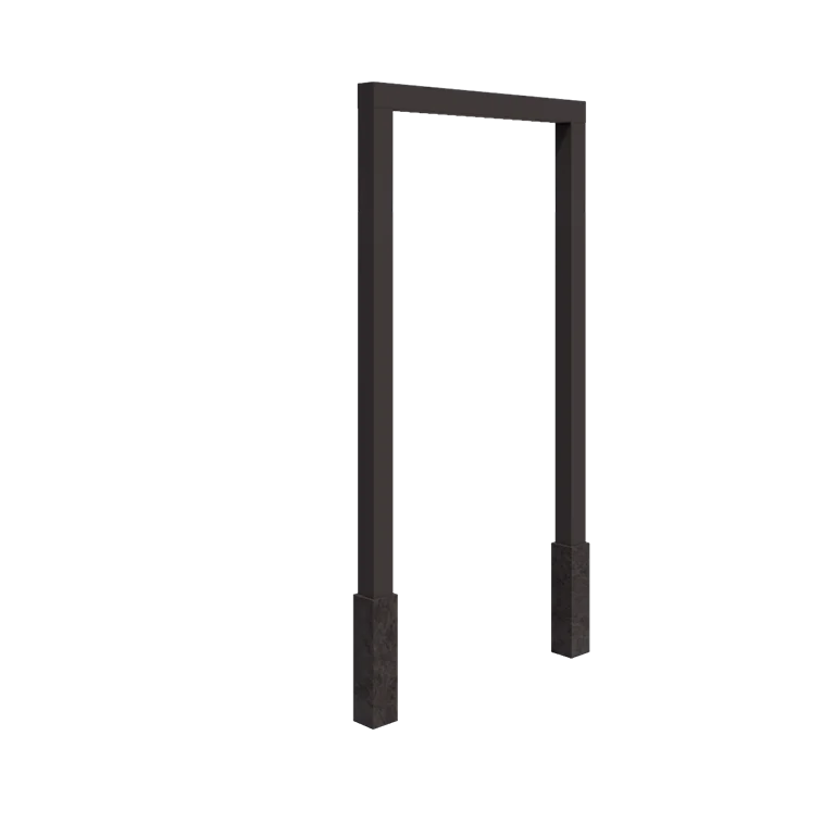 Stalowa pergola - Proste - 200 x 230 cm - Inny kolor RAL - Z bloczkiem betonowym