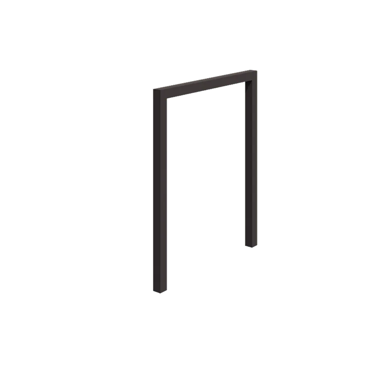 Stalowa pergola - Proste - 200 x 230 cm - RAL7016 matowy (szary antracyt) - Bez bloczka betonowego