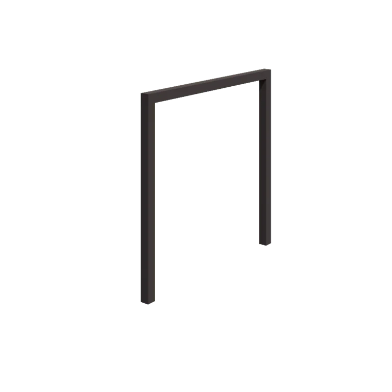 Stalowa pergola - Proste - 250 x 230 cm - RAL7016 matowy (szary antracyt) - Bez bloczka betonowego