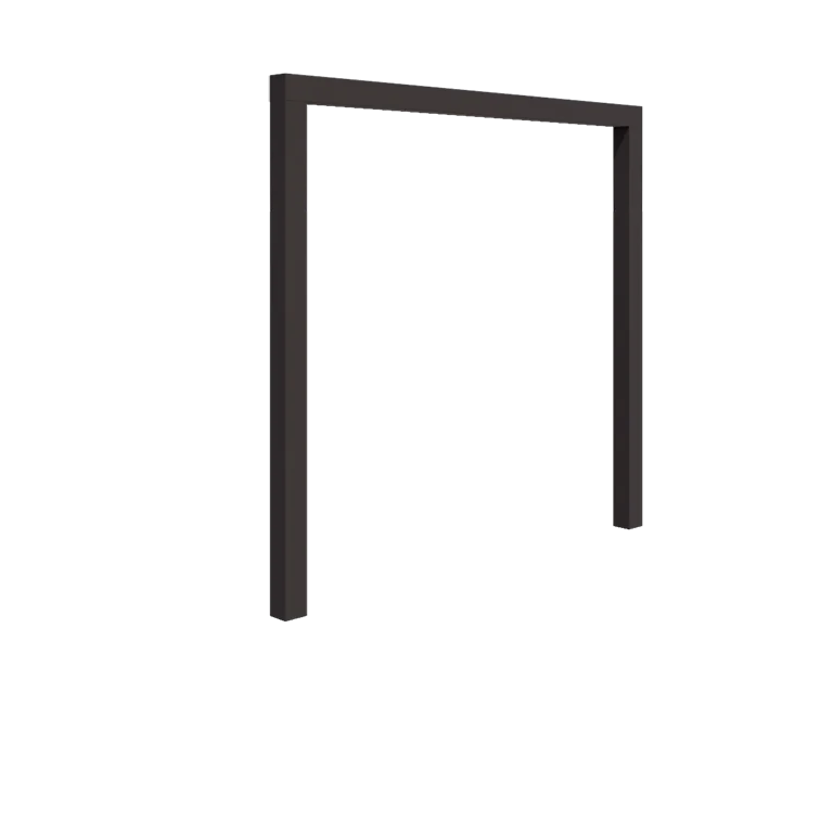 Stalowa pergola - Proste - 250 x 230 cm - Inny kolor RAL - Bez bloczka betonowego