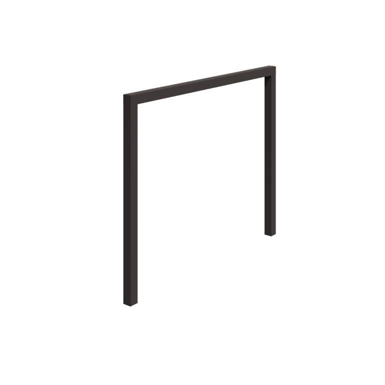 Stalowa pergola - Proste - 300 x 230 cm - RAL7016 matowy (szary antracyt) - Bez bloczka betonowego