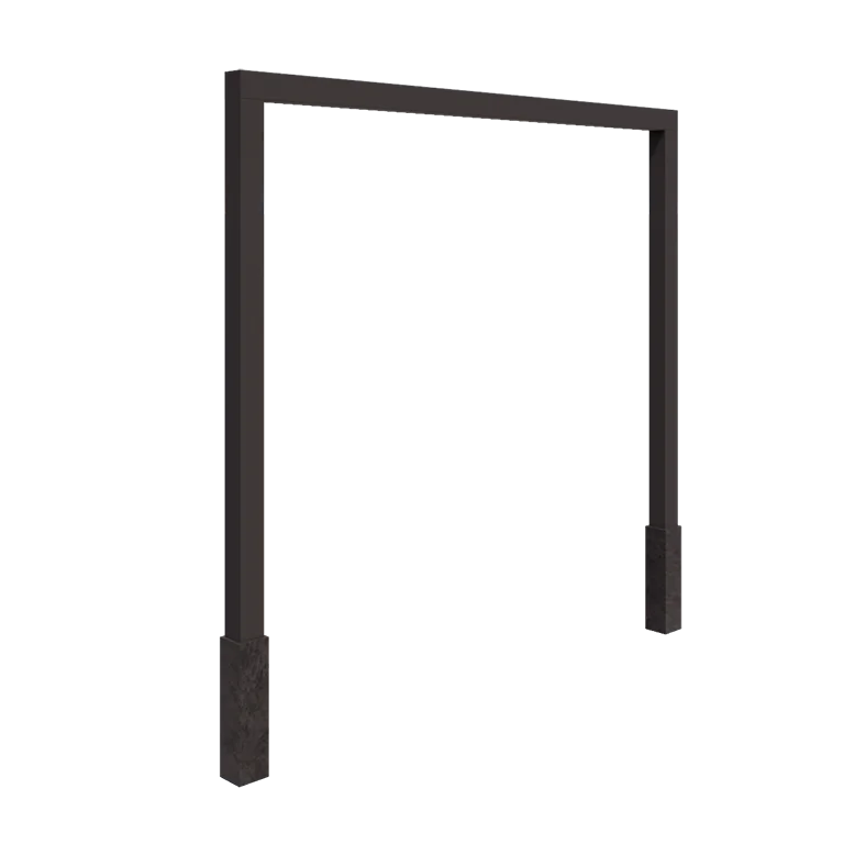 Stalowa pergola - Proste - 300 x 230 cm - Inny kolor RAL - Z bloczkiem betonowym