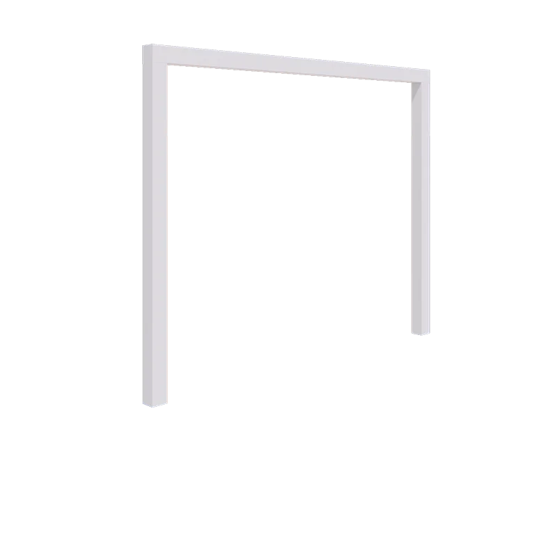 Stalowa pergola - Proste - 300 x 230 cm - RAL9010 matowy (biały) - Bez bloczka betonowego