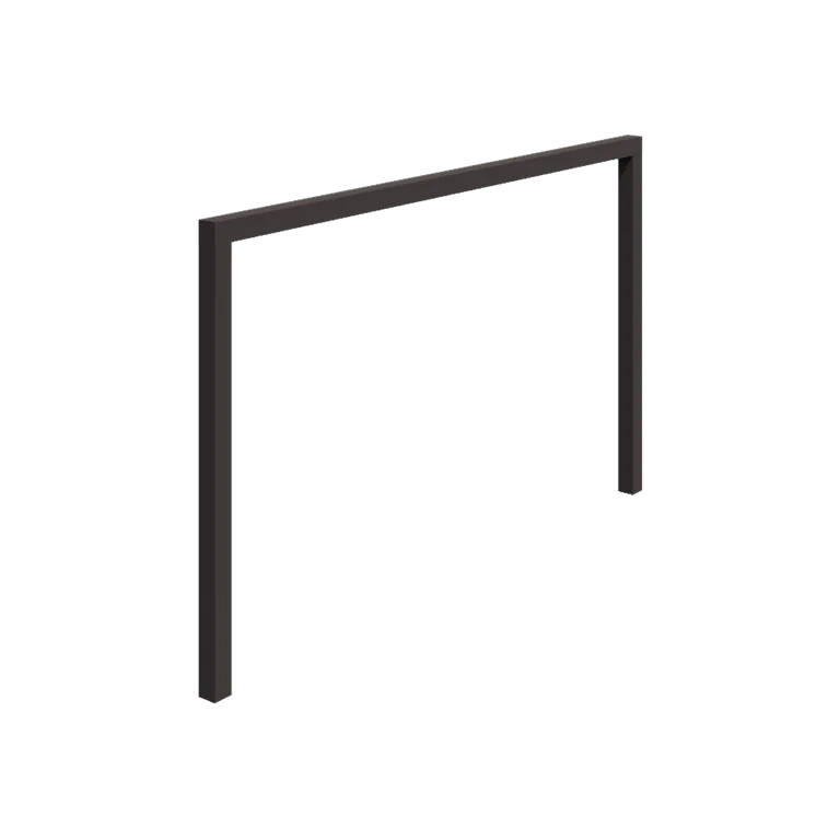 Stalowa pergola - Proste - 400 x 230 cm - RAL7016 matowy (szary antracyt) - Bez bloczka betonowego