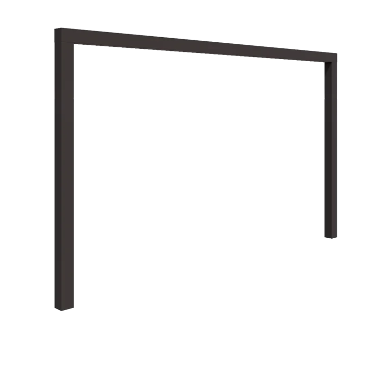 Stalowa pergola - Proste - 400 x 230 cm - Inny kolor RAL - Bez bloczka betonowego
