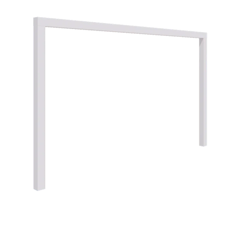 Stalowa pergola - Proste - 400 x 230 cm - RAL9010 matowy (biały) - Bez bloczka betonowego