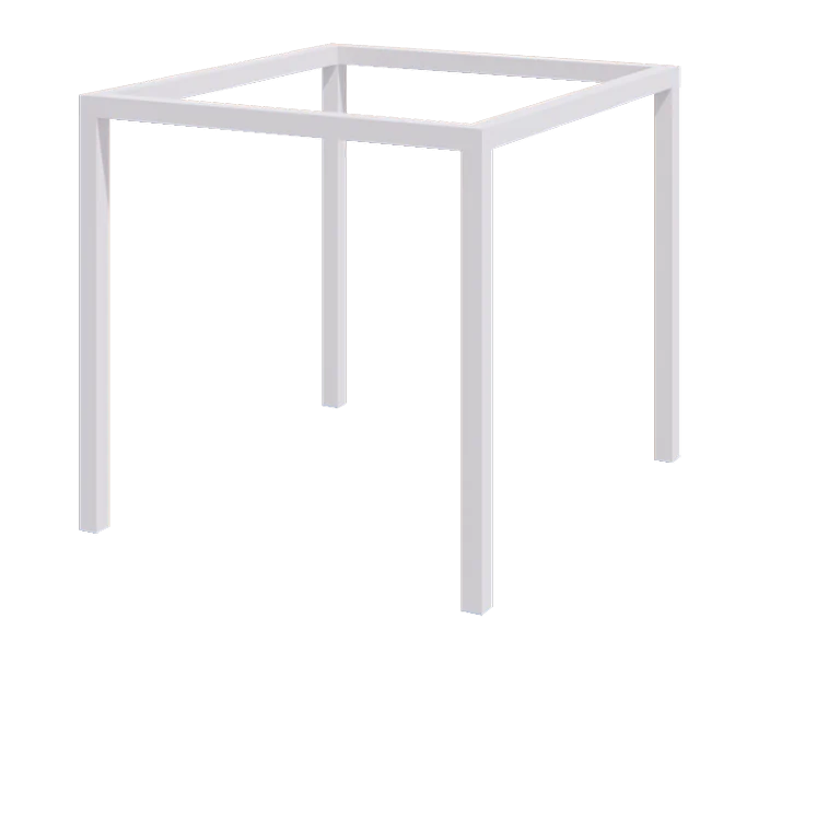 Stalowa pergola - Kwadratowe - 274 x 250 x 230 cm - RAL9010 matowy (biały) - Bez bloczka betonowego