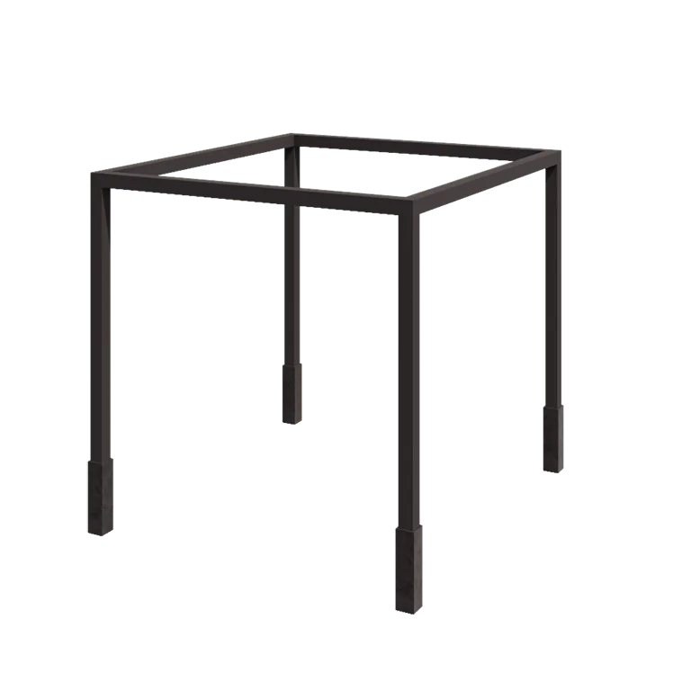 Stalowa pergola - Kwadratowe - 324 x 300 x 230 cm - RAL7016 matowy (szary antracyt) - Z bloczkiem betonowym
