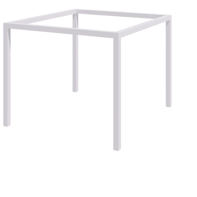 Stalowa pergola - Kwadratowe - 324 x 300 x 230 cm - RAL9010 matowy (biały) - Bez bloczka betonowego