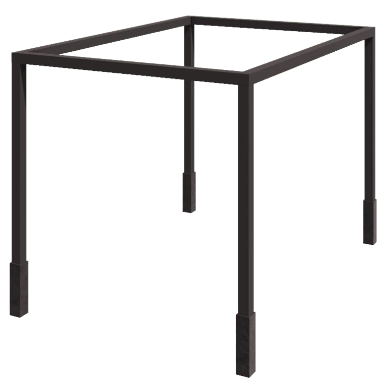 Stalowa pergola - Kwadratowe - 224 x 200 x 230 cm - Inny kolor RAL - Bez bloczka betonowego