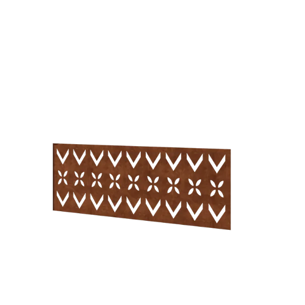 Ogrodzenie panelowe ze stali corten H - Panel V - 120 x 47,5 cm