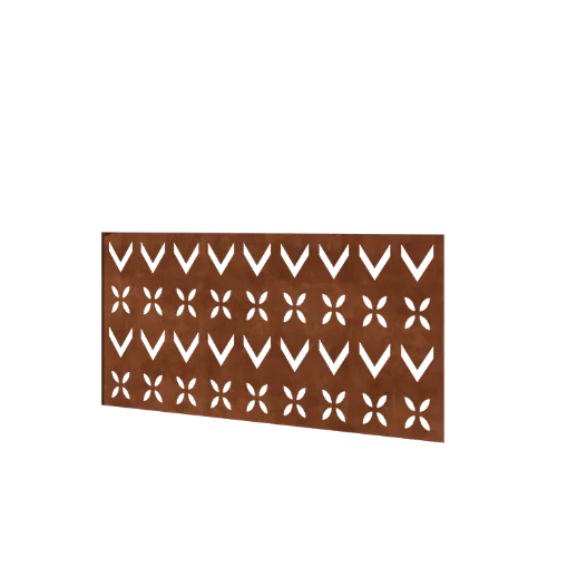 Ogrodzenie panelowe ze stali corten H - Panel V - 120 x 63,3 cm