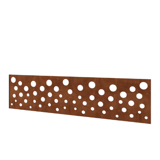 Ogrodzenie panelowe ze stali corten H - Panel B - 180 x 47,5 cm
