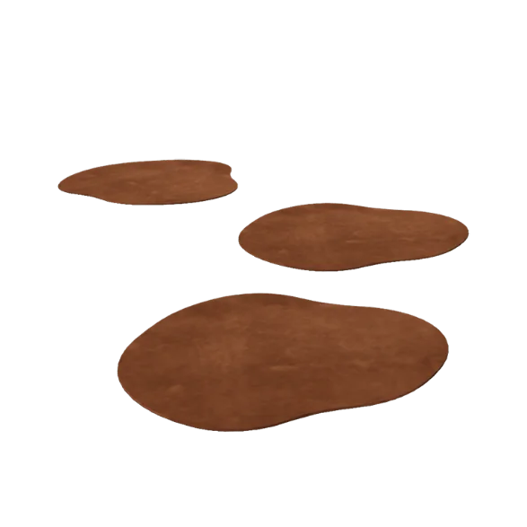 Płytka ogrodowa ze stali corten - Forma organiczna - 50 x 50 cm