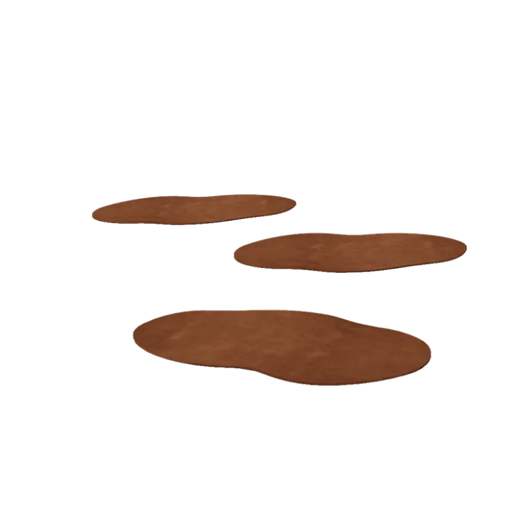 Płytka ogrodowa ze stali corten - Forma organiczna - 50 x 25 cm