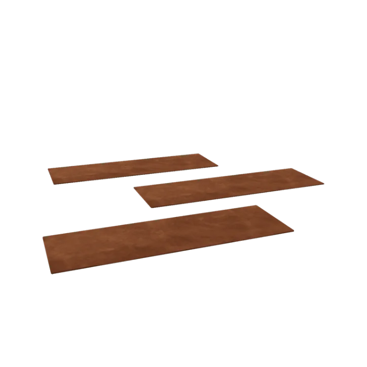Płytka ogrodowa ze stali corten - Prostokątne - 75 x 25 cm